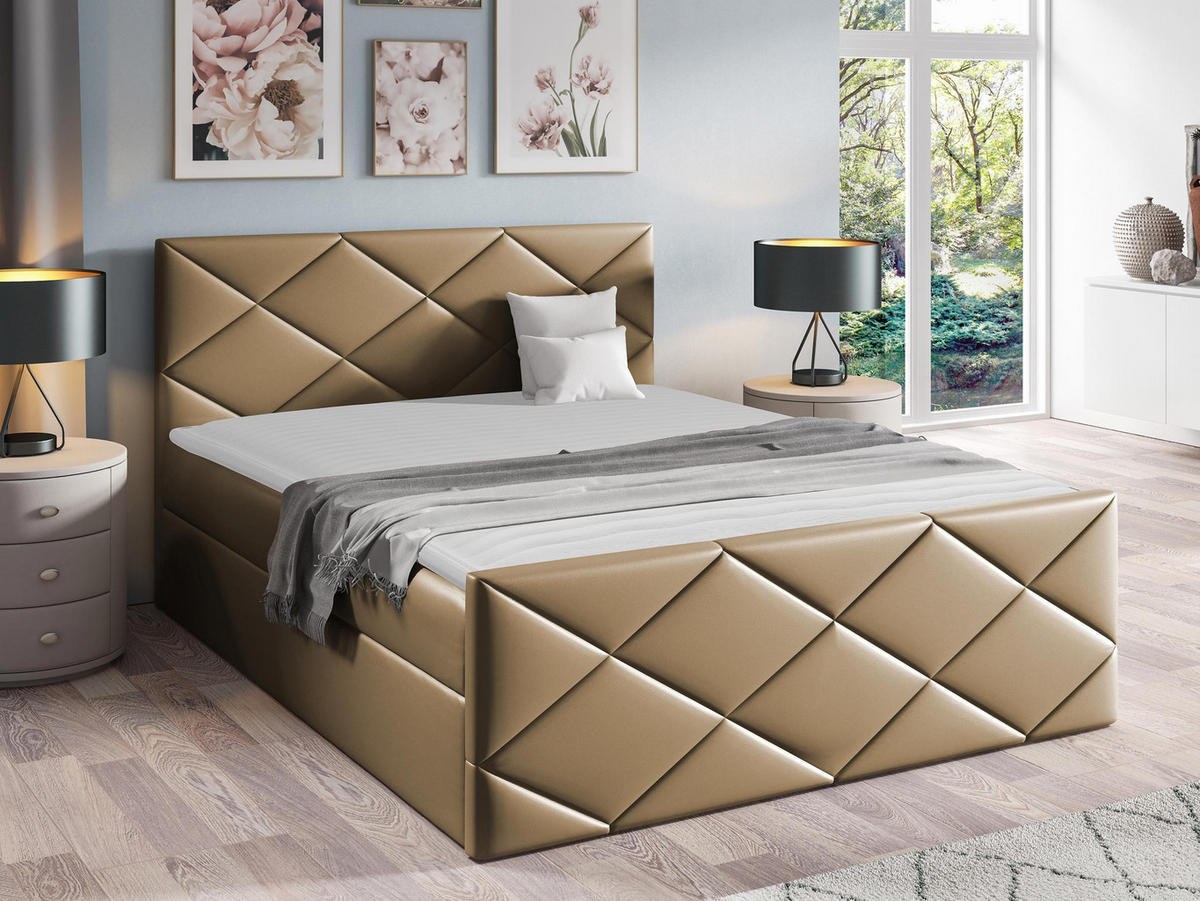 BOXBETT Herkules - Hellbraun, Holz (120/200cm) - MIRJAN24