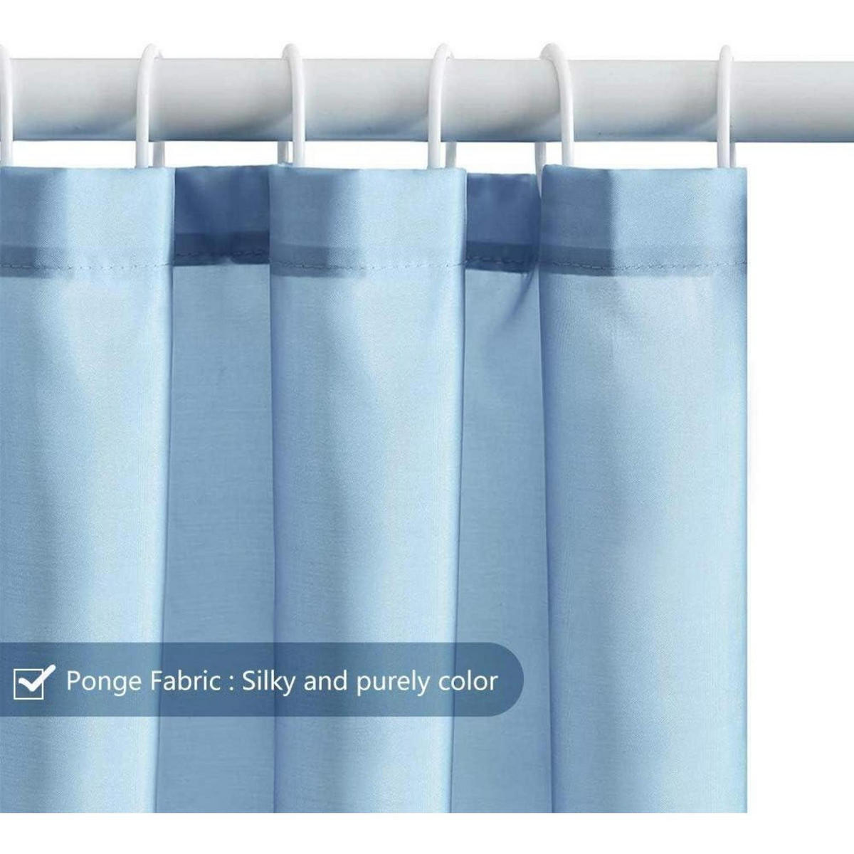 DUSCHVORHANG Hellblau 275 x 180 cm - Hellblau, Textil (275/180cm)
