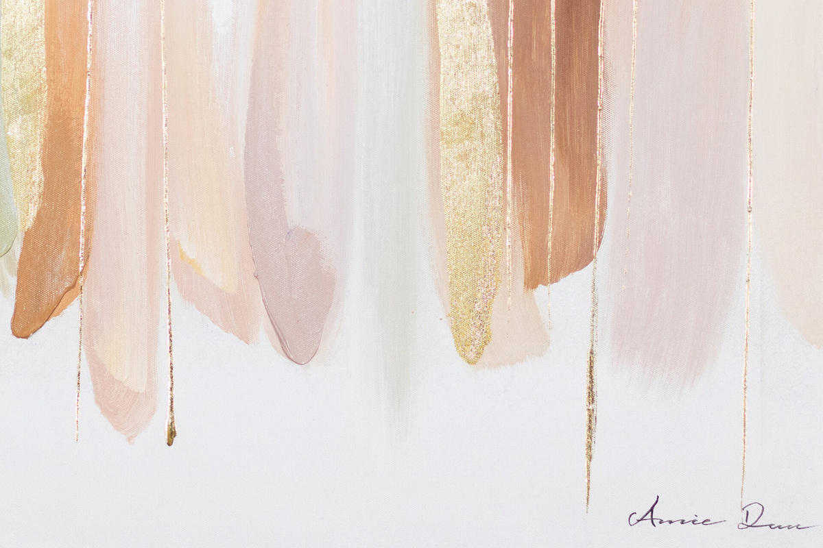 ÖLGEMÄLDE 60/60 cm - Pink/Beige, Holz/Textil (60/60cm) - KUNSTLOFT