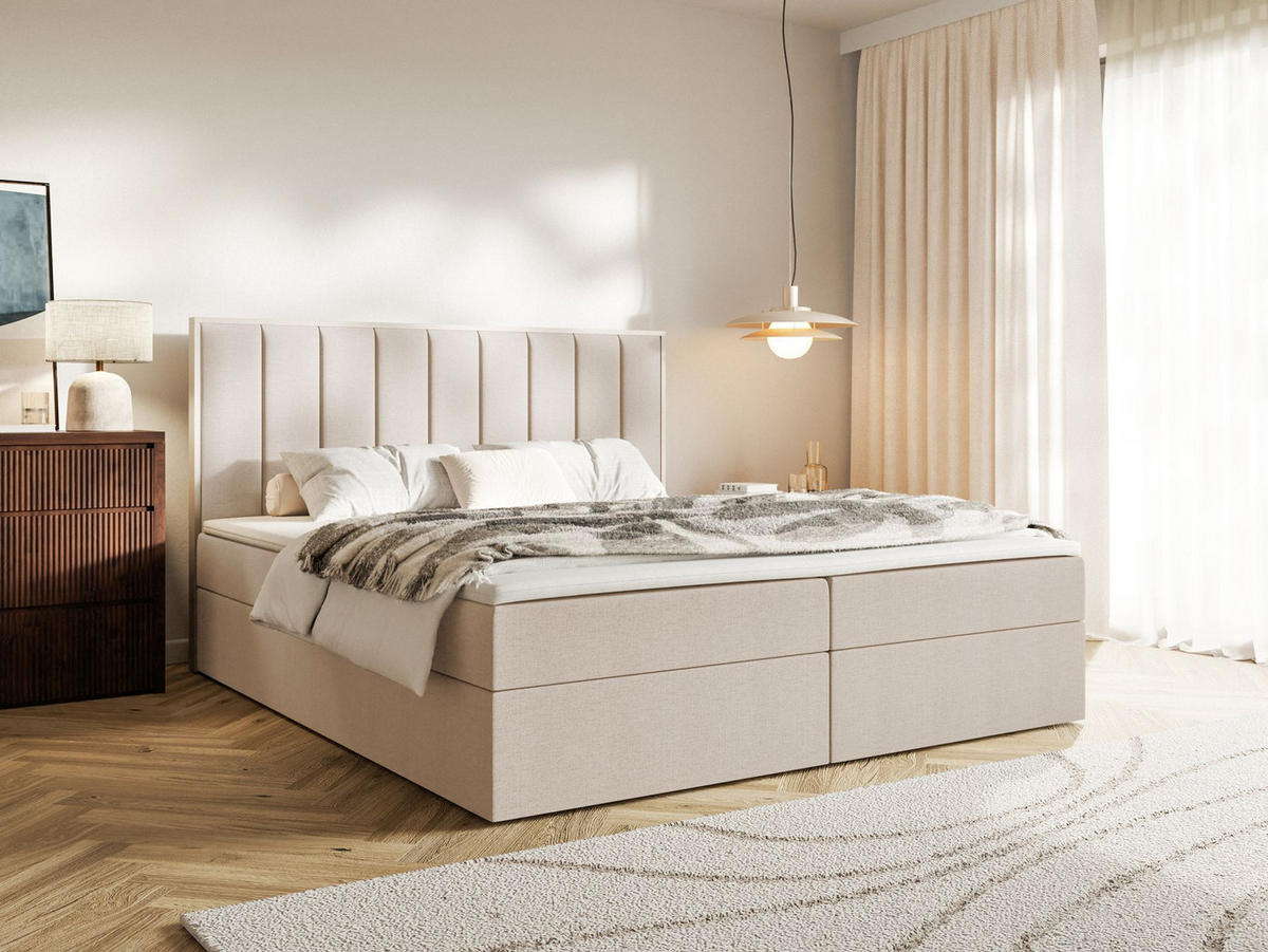 BOXBETT Togents Beige Chenille hydrophob 140x200 cm - Beige, Textil (140/200cm) - Selsey