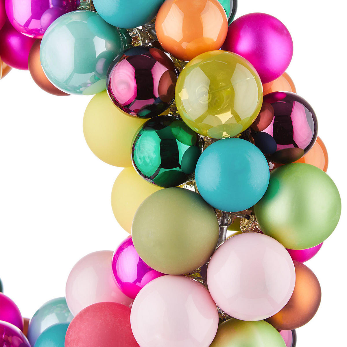 DEKO-KRANZ X-Mas Kugeln - Multicolor, Glas/Metall (25/8/25cm) - Butlers