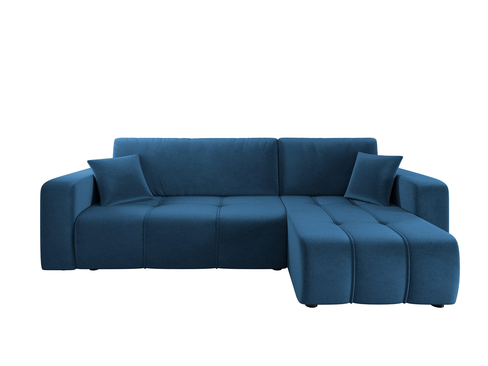 ECKSOFA Dagny Mit Schlaffunktion - Blau, Holzwerkstoff/Textil (248/146cm) - Fun Möbel