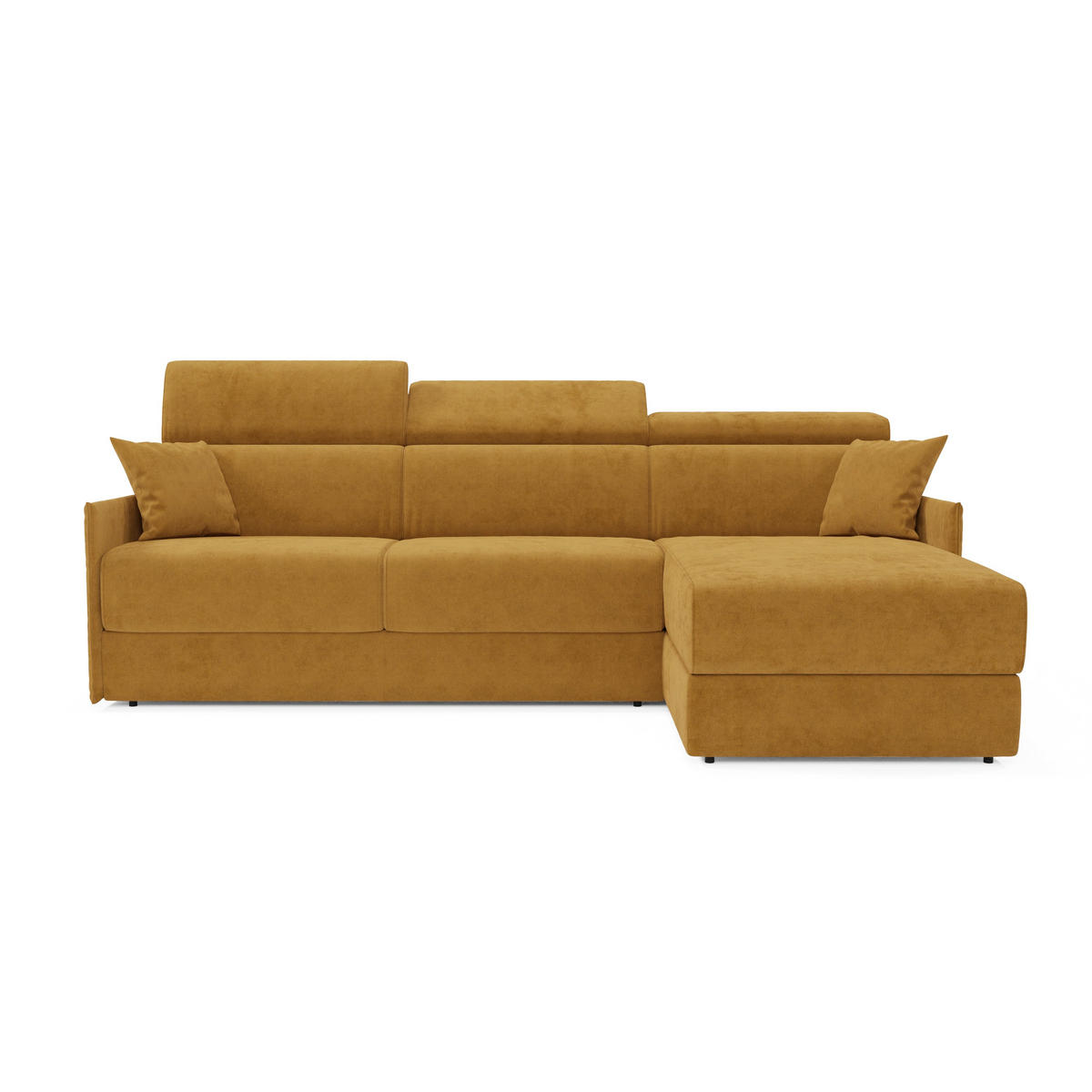 ECKSOFA Miryam - Gelb, Metall (232/98cm) - Divani.store