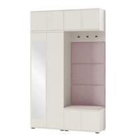 GARDEROBE NAPOLI 1 Flur und Eingangsbereich ROSA - Beige/Rosa, Holzwerkstoff (140/225/40cm) - Jerpax