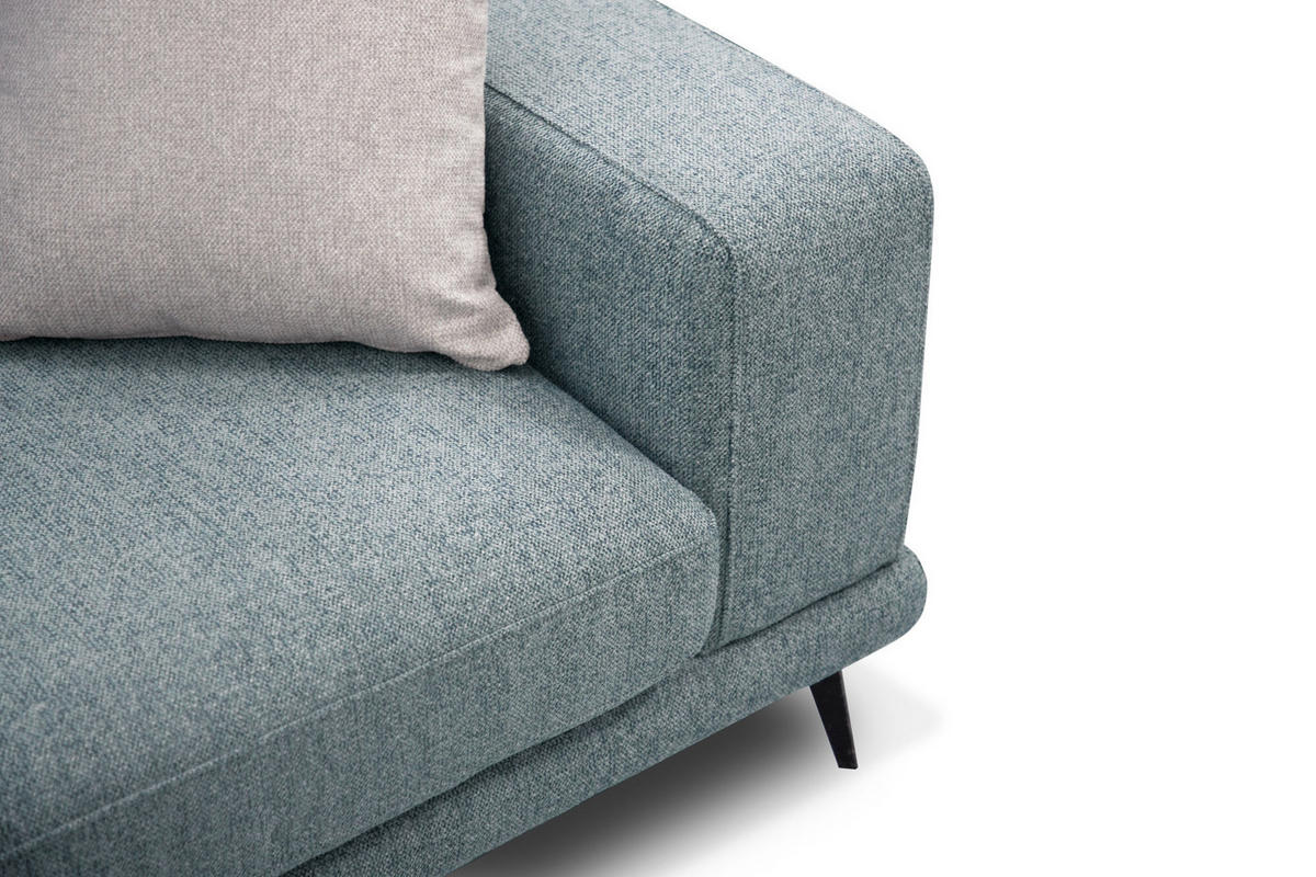 ECKSOFA MEDIOLANE 5-Sitzer, mintgrün - Mintgrün, Holzwerkstoff/Textil (219/282cm) - Courtois Laville