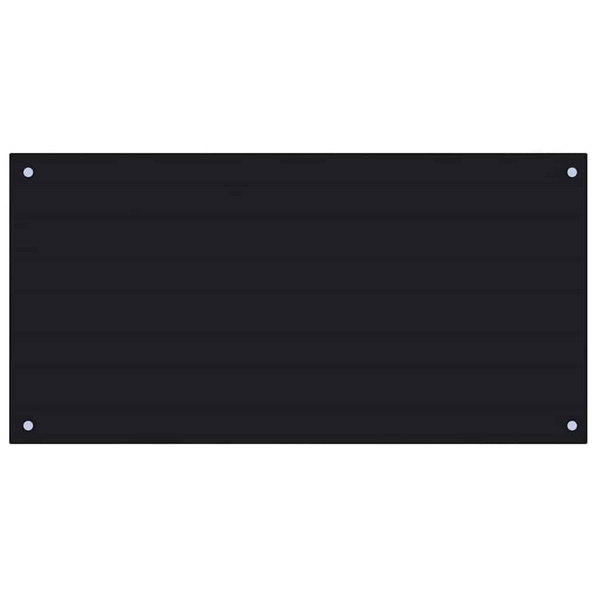 KÜCHENRÜCKWAND Glas 100x50 cm Schwarz Wand-Spritzschutz - Schwarz, Glas (100/50/0.6cm) - DELUKE