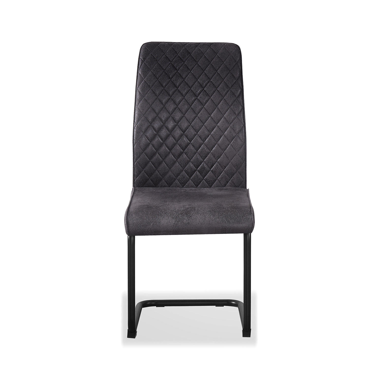 SCHWINGSTUHL THEO Anthrazit 2 Stück - Anthrazit, Textil/Metall (44/98/58cm) - B&D Home
