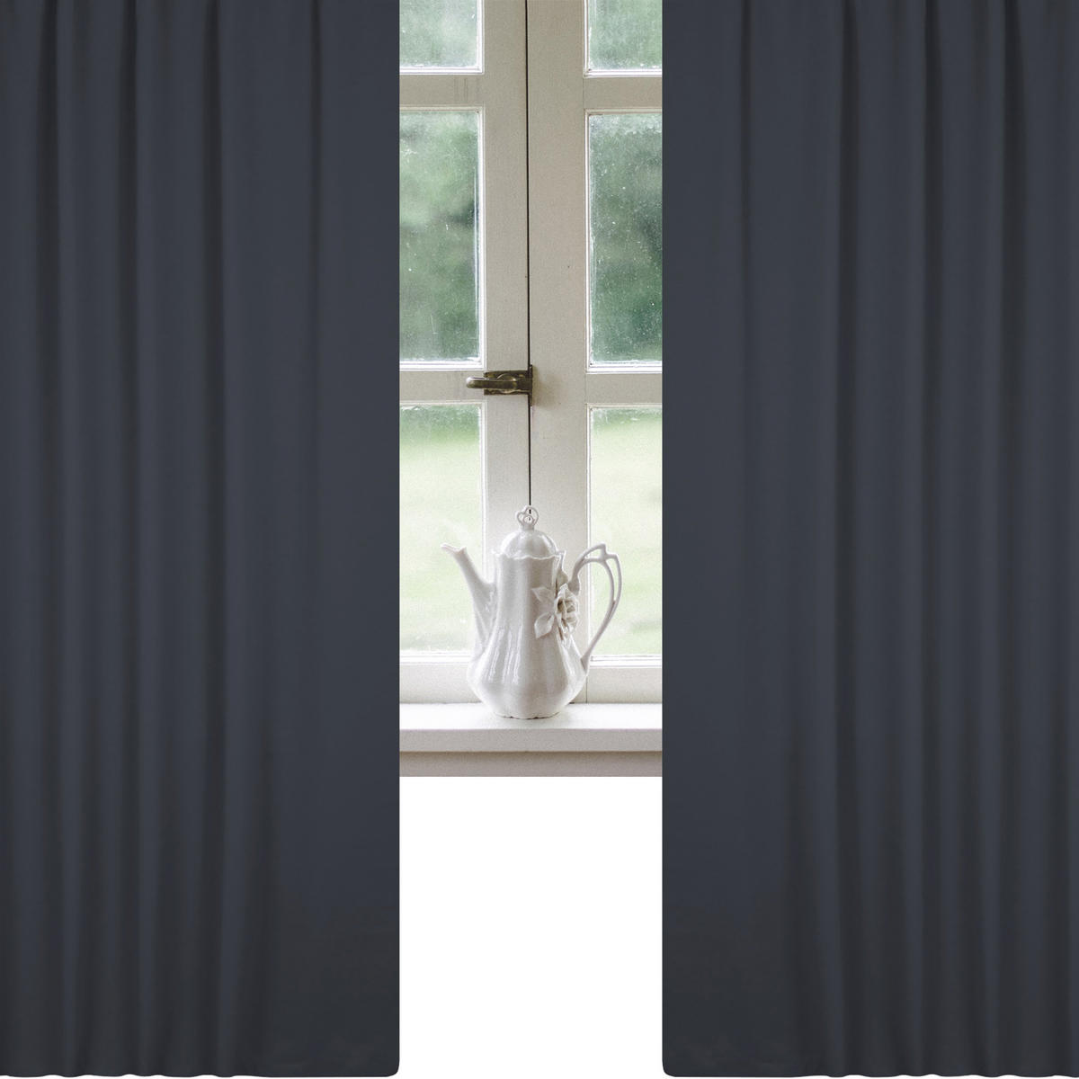 VERDUNKELUNGSVORHANG Kräuselband 140/175 cm Anthrazit - Anthrazit, Textil (140/175cm) - TiborTex
