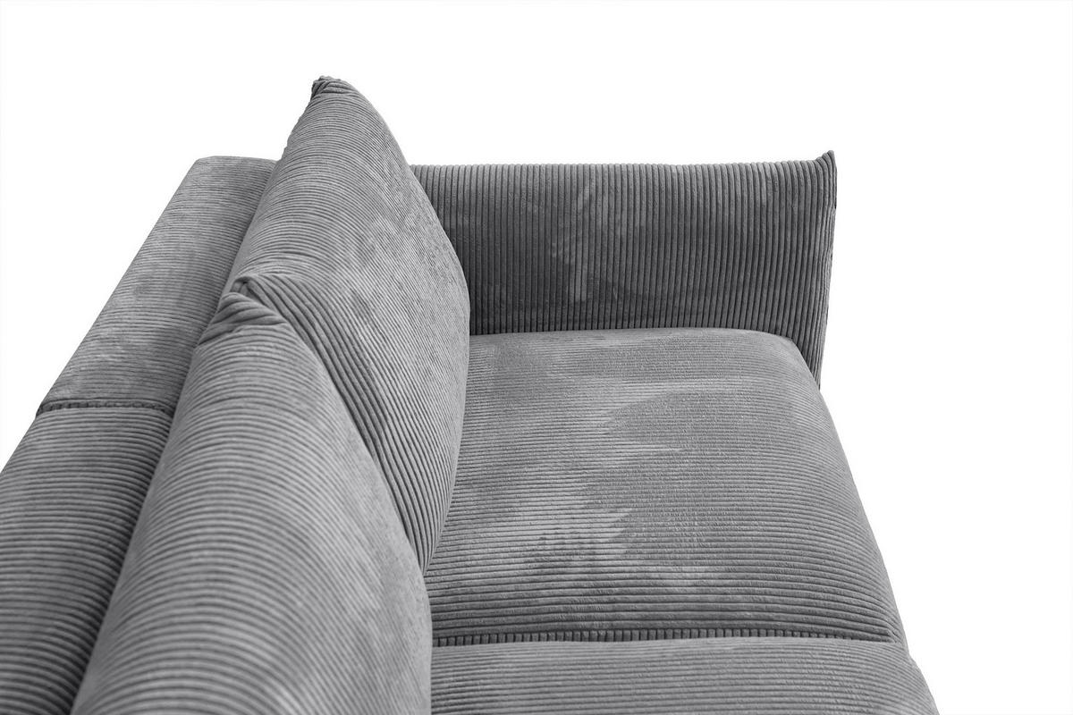 SOFA TAUER 3-Sitzer, hellgrau - Hellgrau/Schwarz, Holzwerkstoff/Kunststoff (112/84/206cm) - Courtois Laville