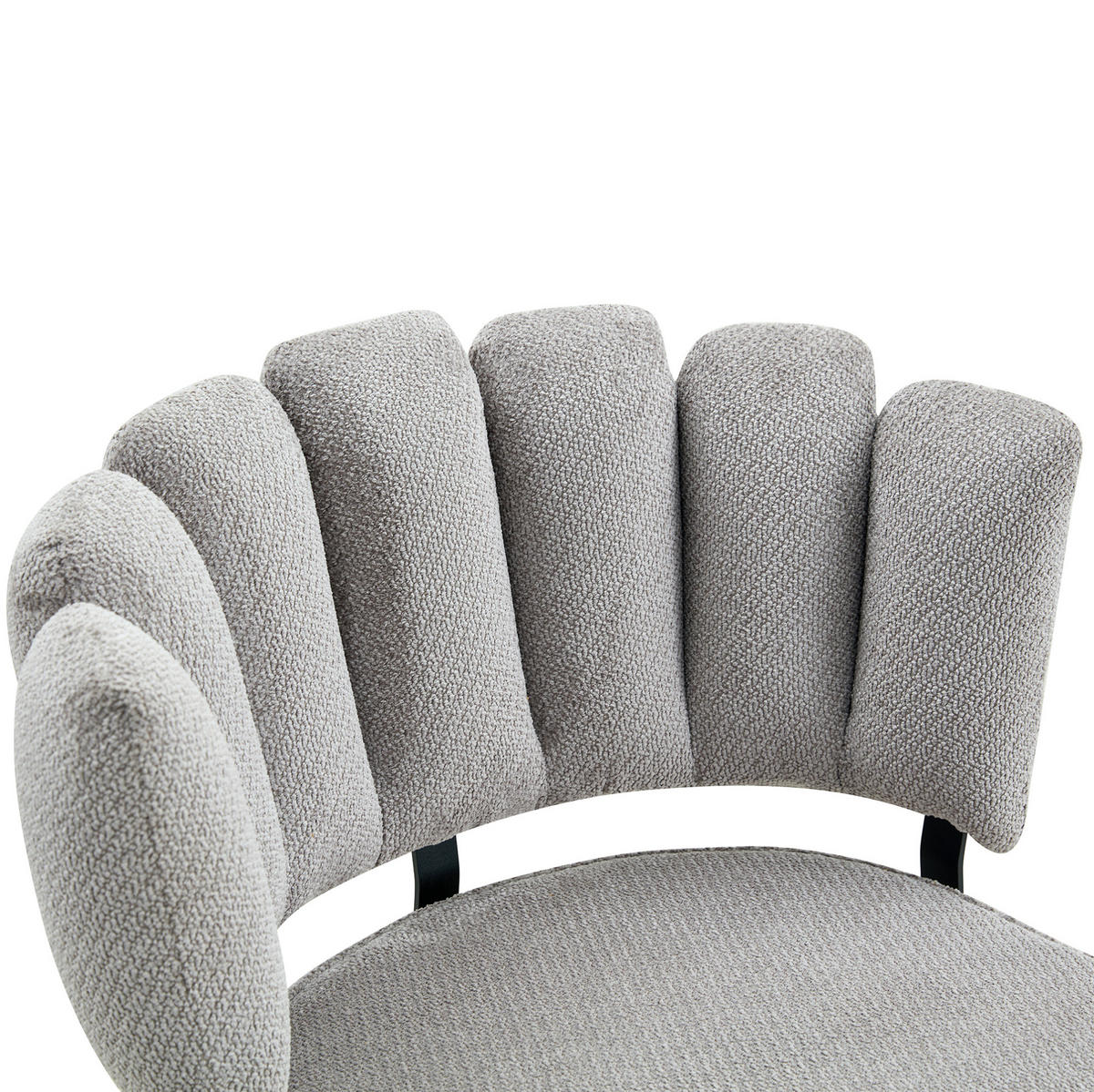ESSZIMMERSTUHL 2er-Set mit Samtbezug 80 cm Grau Schwarz - Grau, Metall (46/80/60cm) - Meubliv