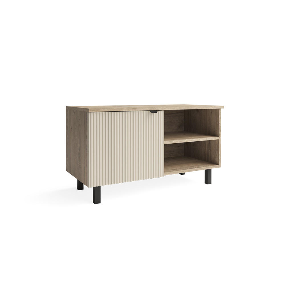SCHUHSCHRANK Puerto, Eiche/Cashmere, 86 x 48 cm - Kaschmir/Eichefarben, Holzwerkstoff (86/48/40cm) - Vicco