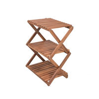 PFLANZENREGAL Viktor mit 3 Ebenen Akazienbraun Blumenregal - Akaziefarben, Holz (46/30/58.5cm) - DELUKE