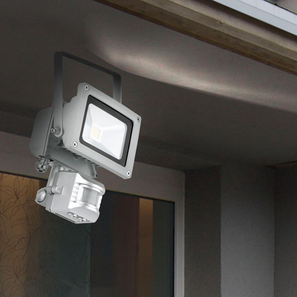 LED STRAHLER Faedo Aluminium Silber - Silberfarben, Glas (11.5/11/15cm)