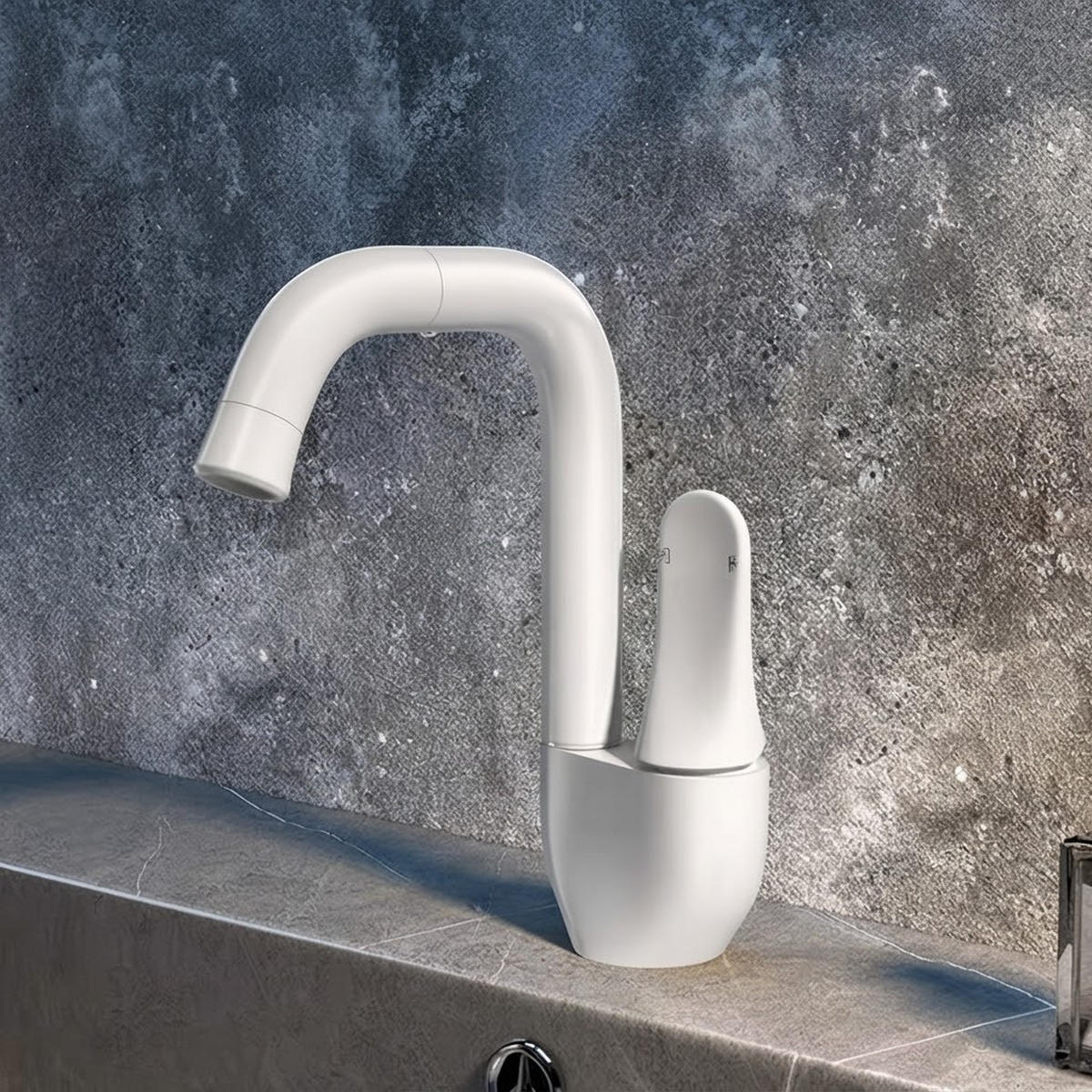 BADEZIMMERARMATUR, 22 x 7,5 cm, weiß - Weiß, Metall (25/7/19cm) - Vallsero