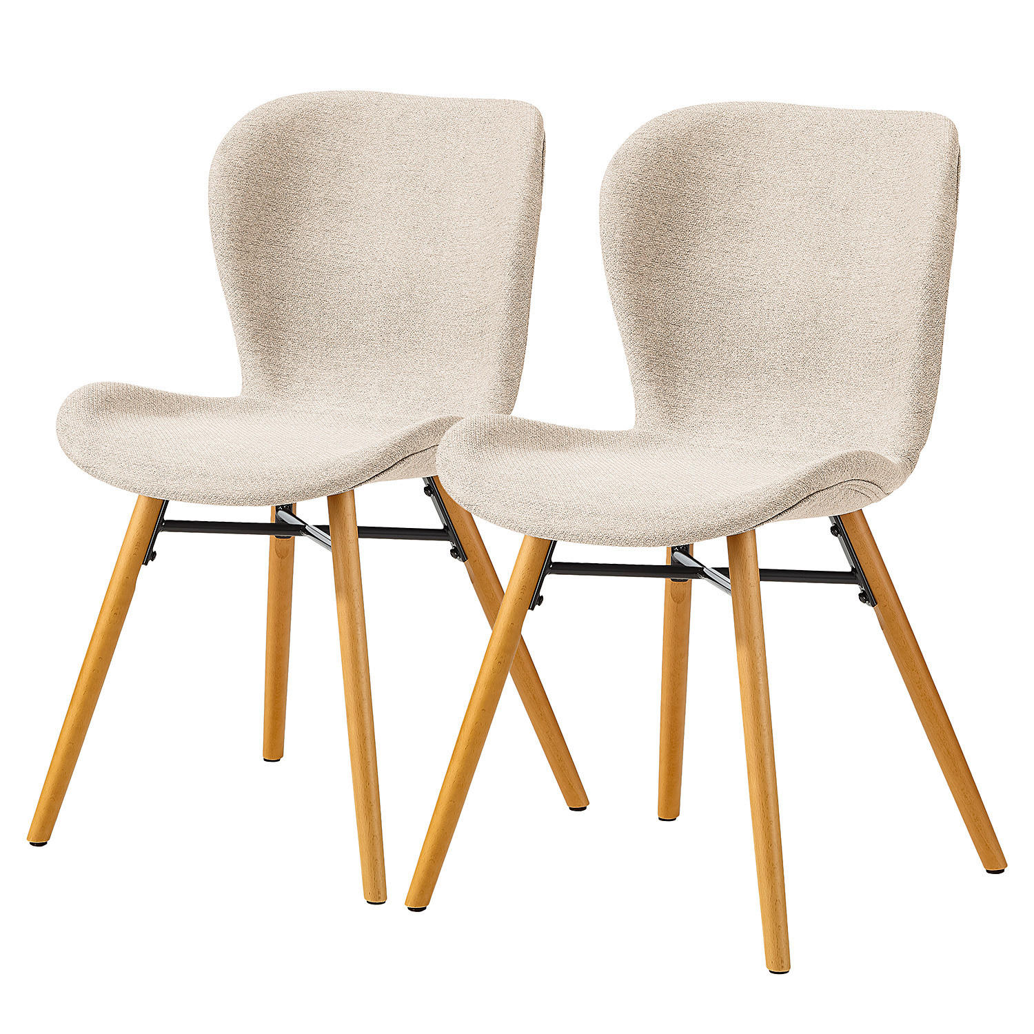 POLSTERSTUHL - Beige/Buchefarben, Textil (47/83/53cm) - home24