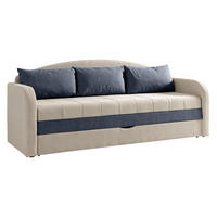CANAPEA EXTENSIBILA Tenus - bej/gri albastru, material textil/lemn (208/86/76cm) - MIRJAN24