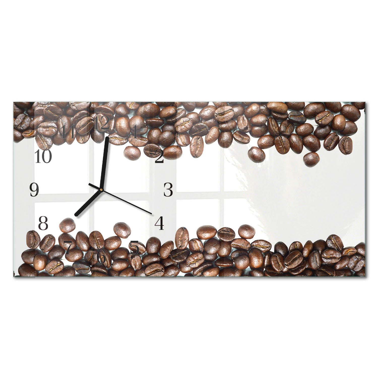 WANDUHR 60x30 cm - Steine - Braun, Glas (60/30/0.4cm) - TULUP