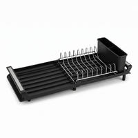 ABTROPFGESTELL ausziehbar mit Besteckkorb 31 x 20 x 13 cm - Schwarz, Metall (20/13/31cm) - BOXIMO