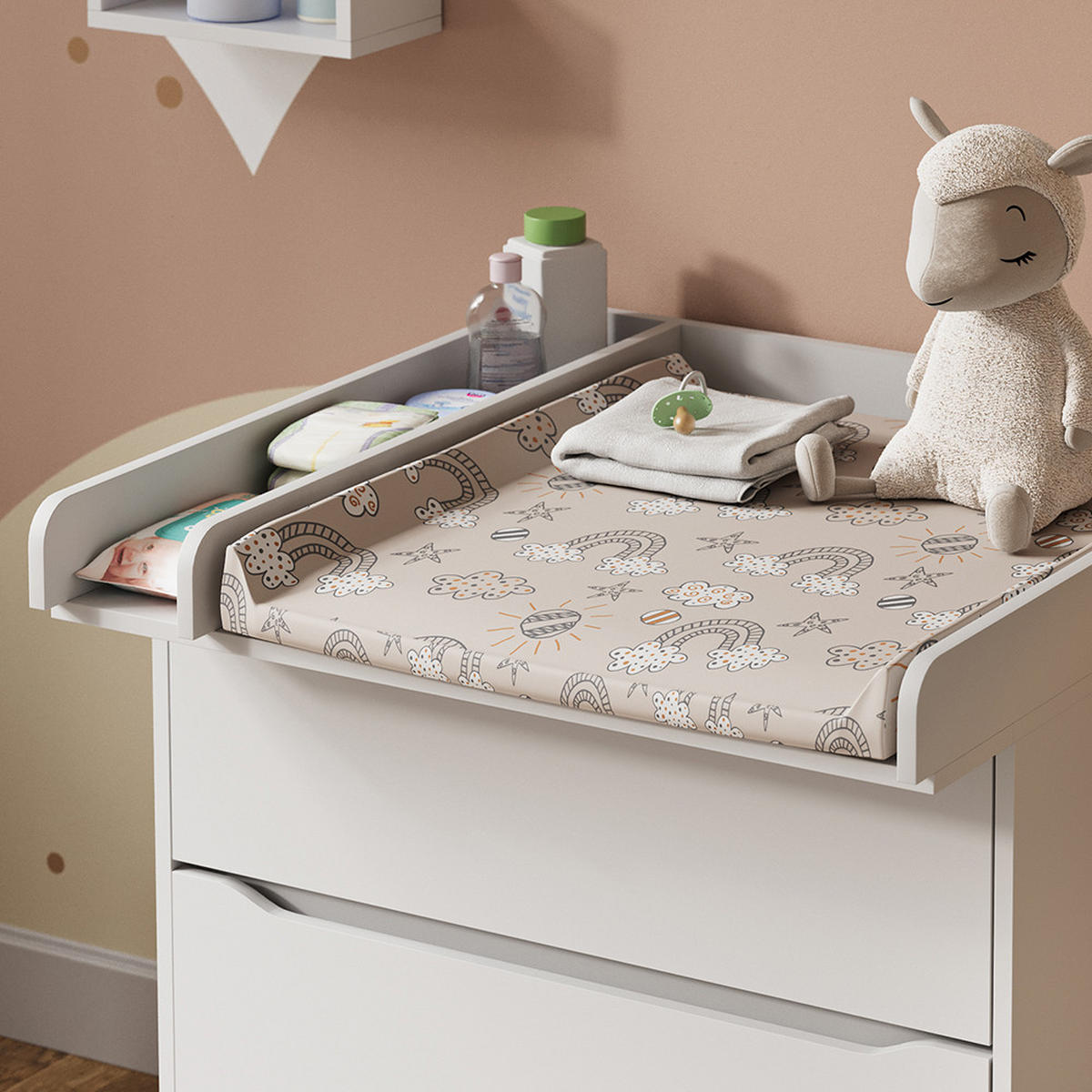 PŘEBALOVACÍ PULT Wicko Bílá - bílá, kompozitní dřevo (80/10/76cm) - Vicco