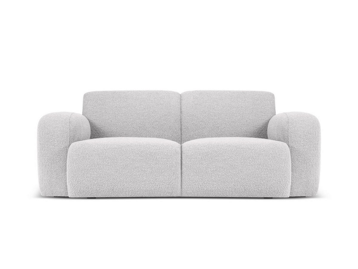 SOFA Molino aus Boucle hellgrau 2 Sitzplätze - Hellgrau, Textil (95/72/170cm) - Micadoni