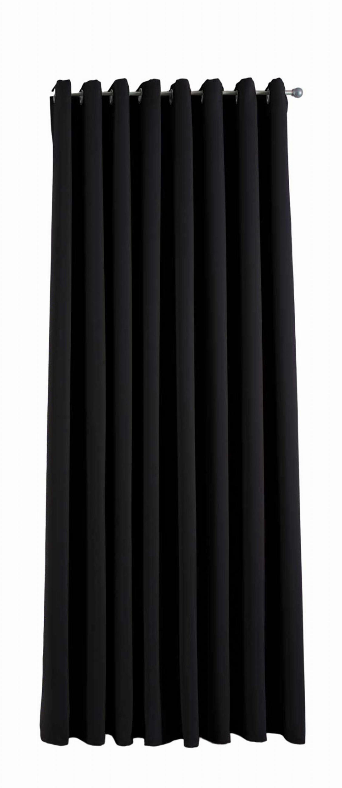 VORHANG »NEW YORK« HxB 245x295 cm Schwarz - Schwarz, Textil (295/245cm) - Gardinenbox