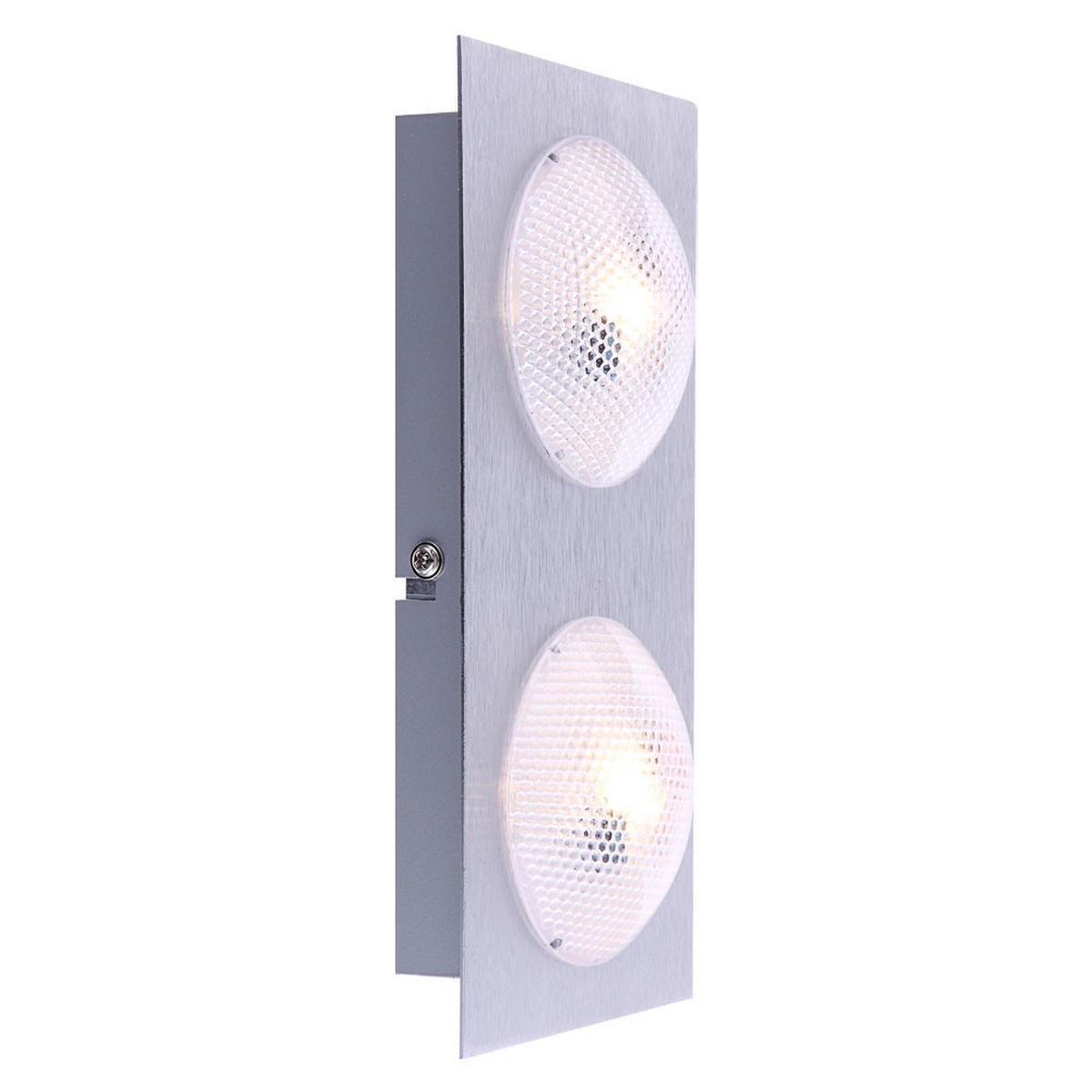 LED DECKENLEUCHTE TINA Silber satiniert 2 Flammig - Silberfarben, Metall (22/11/5cm) - Globo Lighting