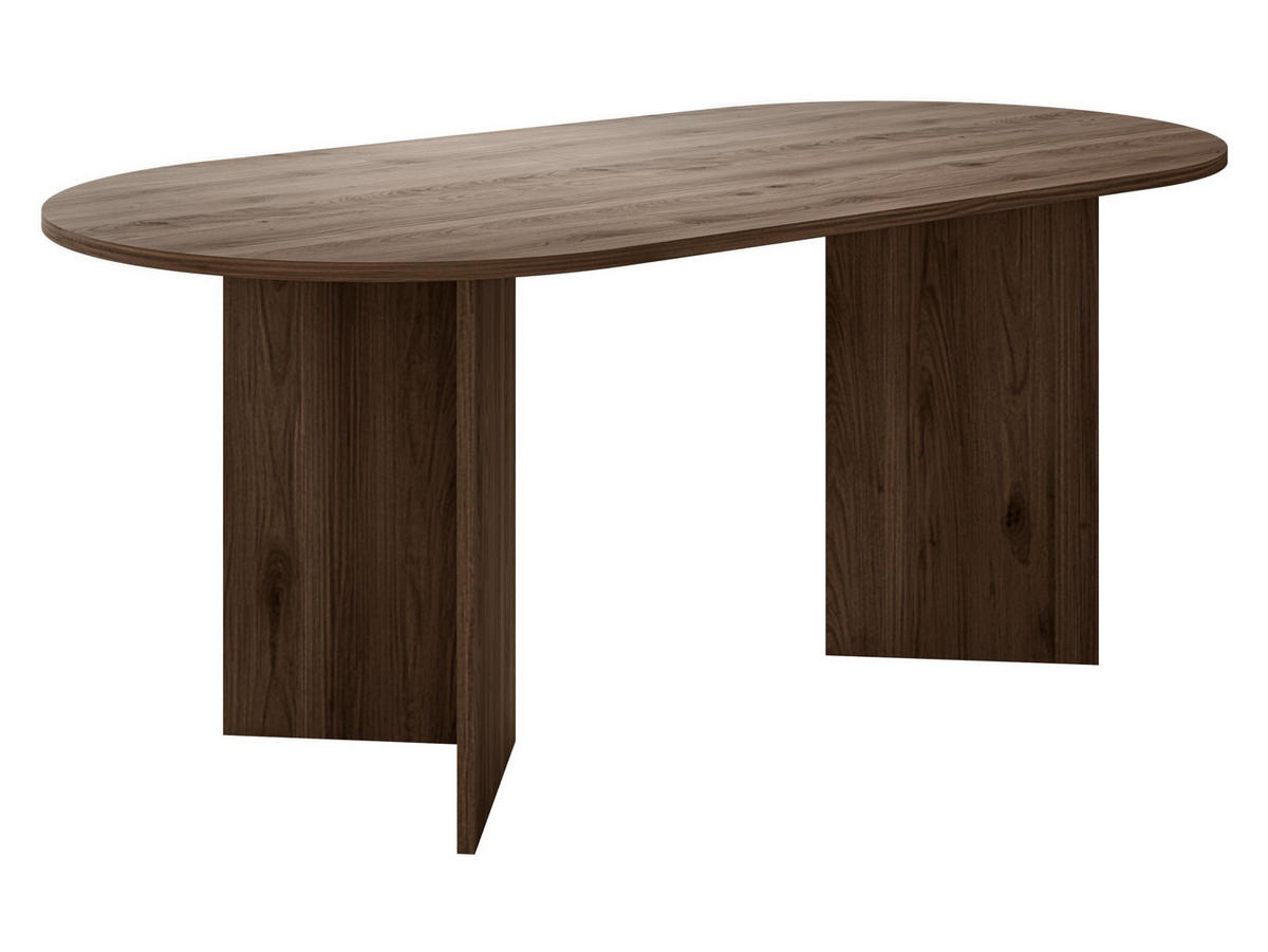 ESSTISCH Gelizo 22 mm - Nussbaumfarben, Holzwerkstoff (90/185/75cm) - MIRJAN24