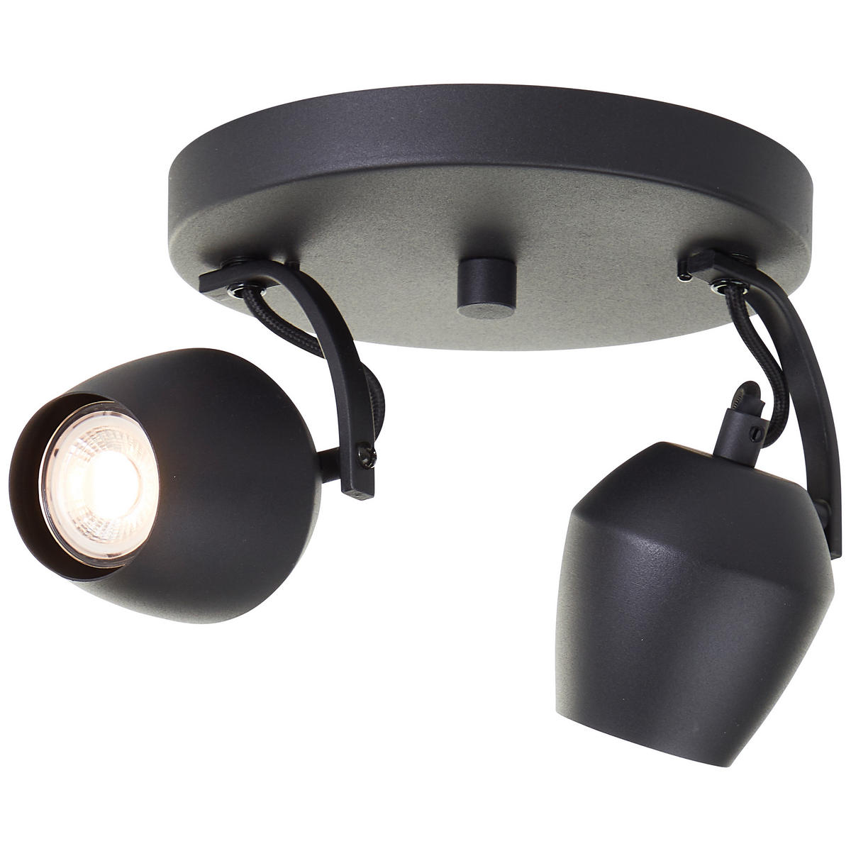 LED SPOT Vertino Schwarz 20/20/17 cm - Schwarz, Kunststoff (20cm) - Brilliant