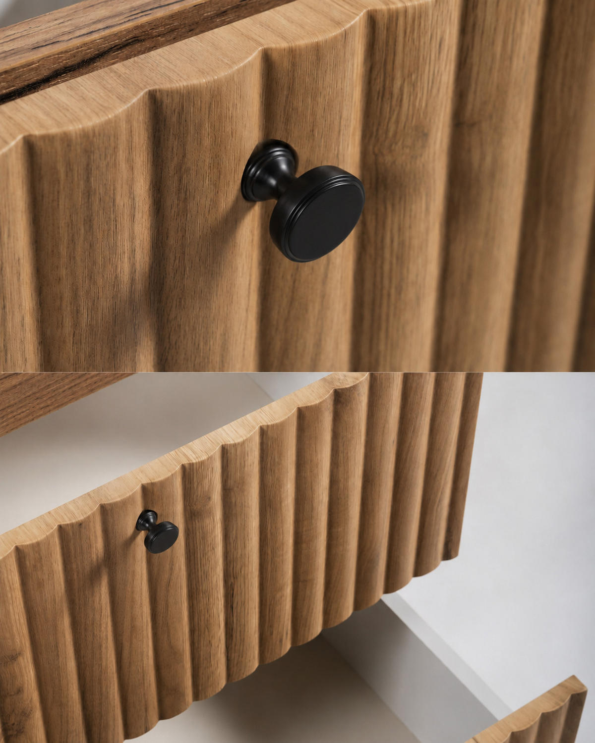BADEZIMMERSCHRANK: Craft Eiche Gold / Platte Kaschmir / Griffe Schwarz / Beine Schwarz, 60 x 44,4 x 73,6 cm - Eichefarben/Schwarz, Holzwerkstoff (60/73.6/44.4cm) - 3XE LIVING