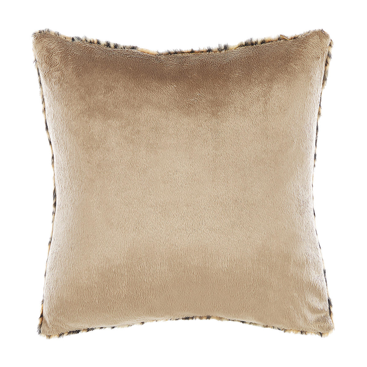 DEKOKISSEN 2er-Set Braun 45/45 cm Foxtail - Braun, Kunststoff/Textil (45/45cm) - Beliani