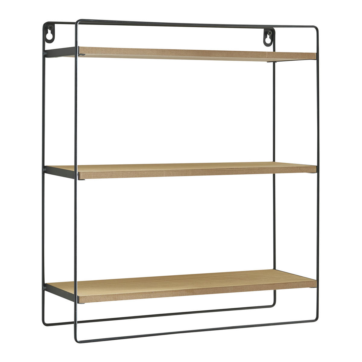 WANDREGAL Skovbo - Schwarz/Braun, Holzwerkstoff/Metall (37.5/43/11cm) - [en.casa]