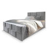 BOXBETT MONA 180x200 cm mit Matratze und Topper - Hellgrau - Hellgrau, Holz (180/200cm) - MASSENO