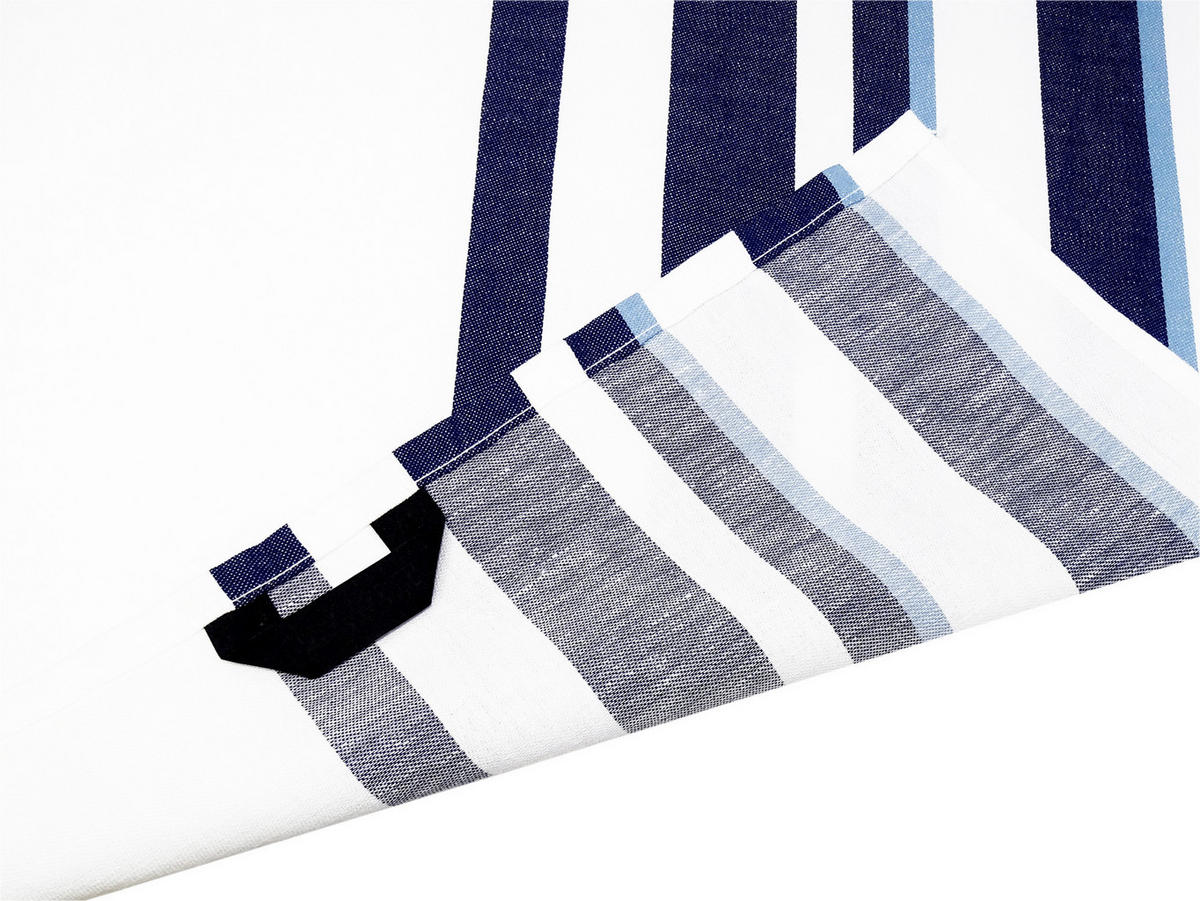 GESCHIRRTÜCHER Halbleinen 50x70 cm, 3er Set, Blau - Weiß - Blau/Weiß, Textil (50/70cm) - Lashuma