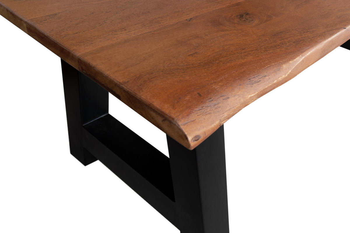 ESSTISCH POLLY - Schwarz/Braun, Holz/Metall (100/200/77cm) - SAM