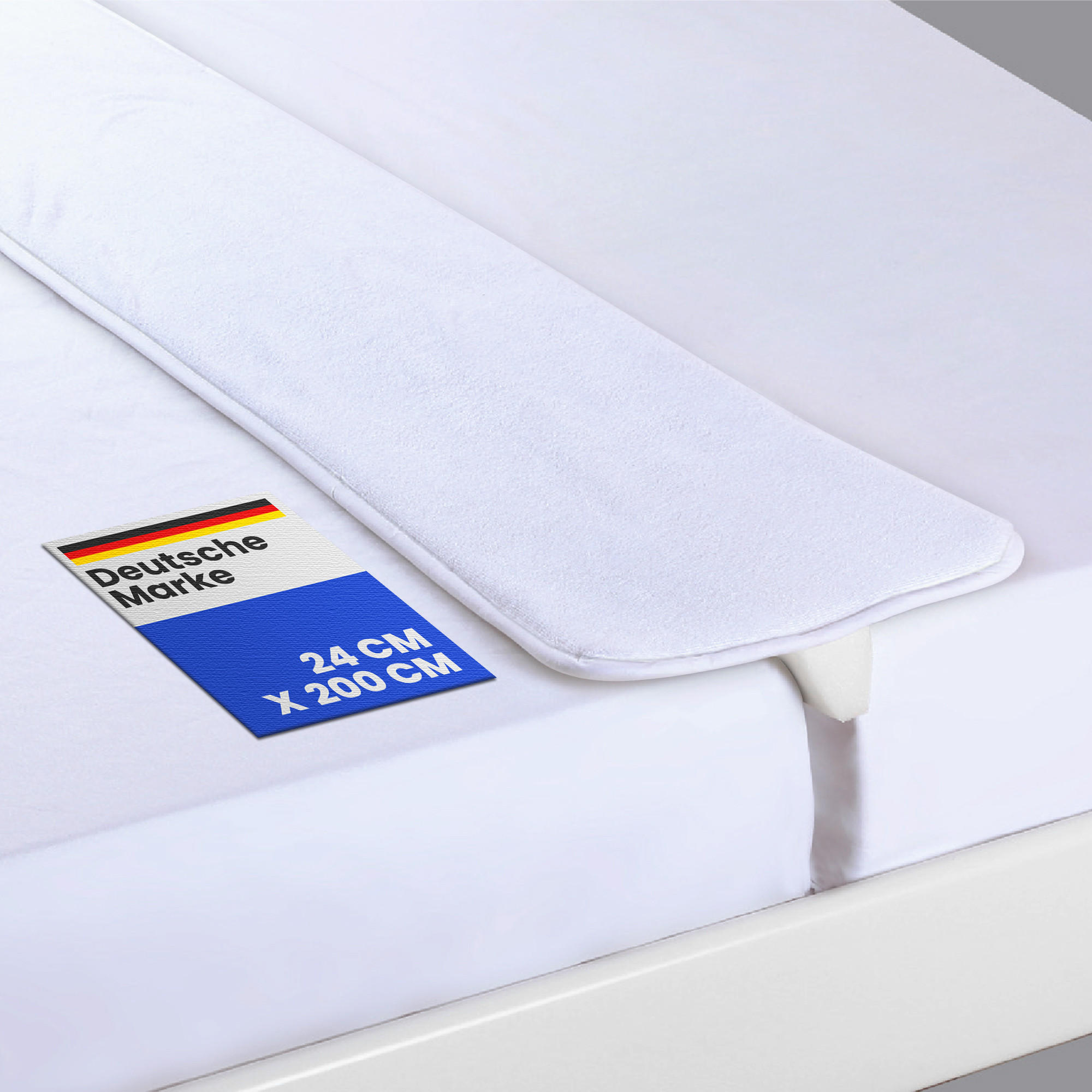 DOPPELBETTBRÜCKE 200x24cm - Weiß, Textil (24/200cm) - Bestlivings