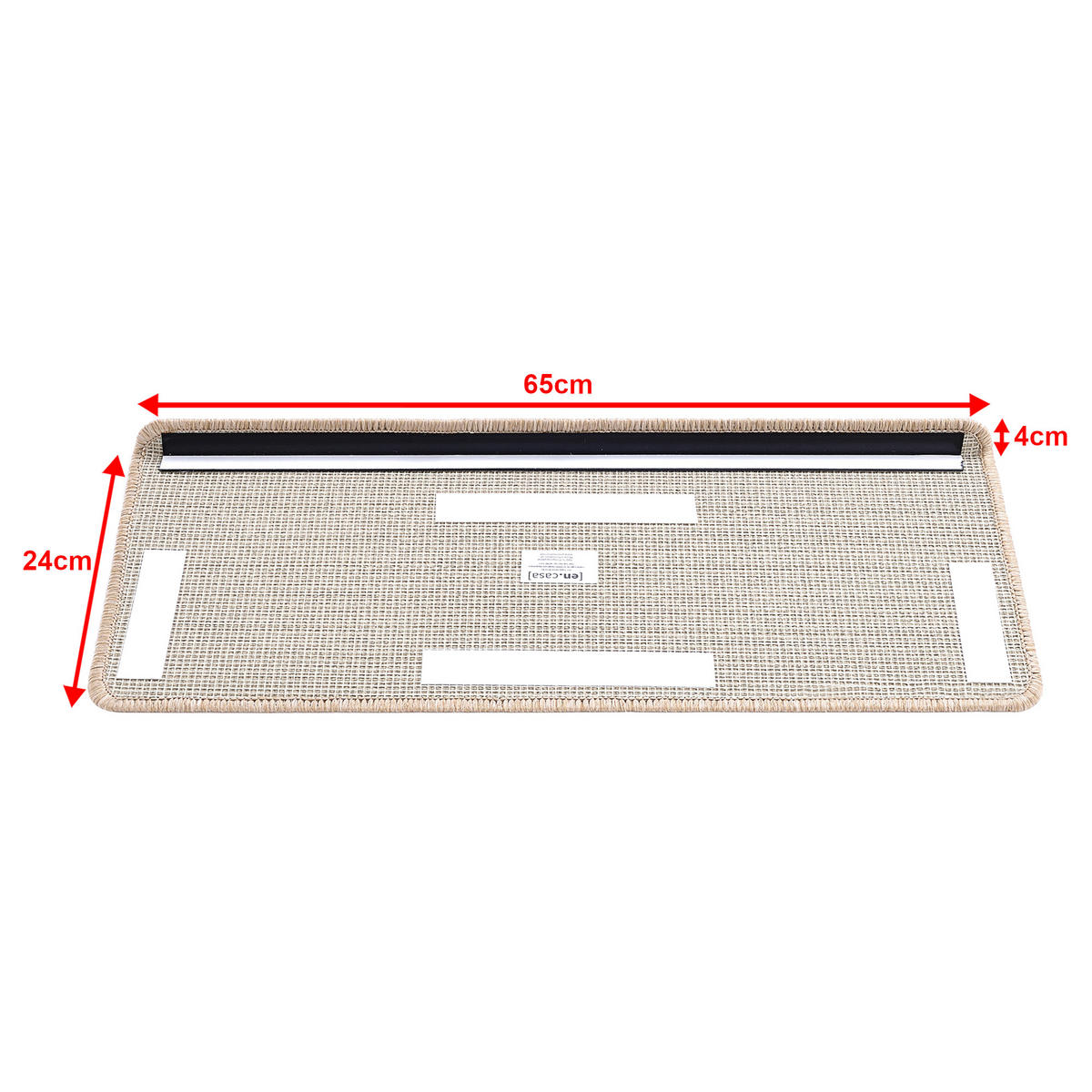 STUFENMATTEN-SET 15 TLG. - Beige, Kunststoff (24/65/0.7cm) - [en.casa]