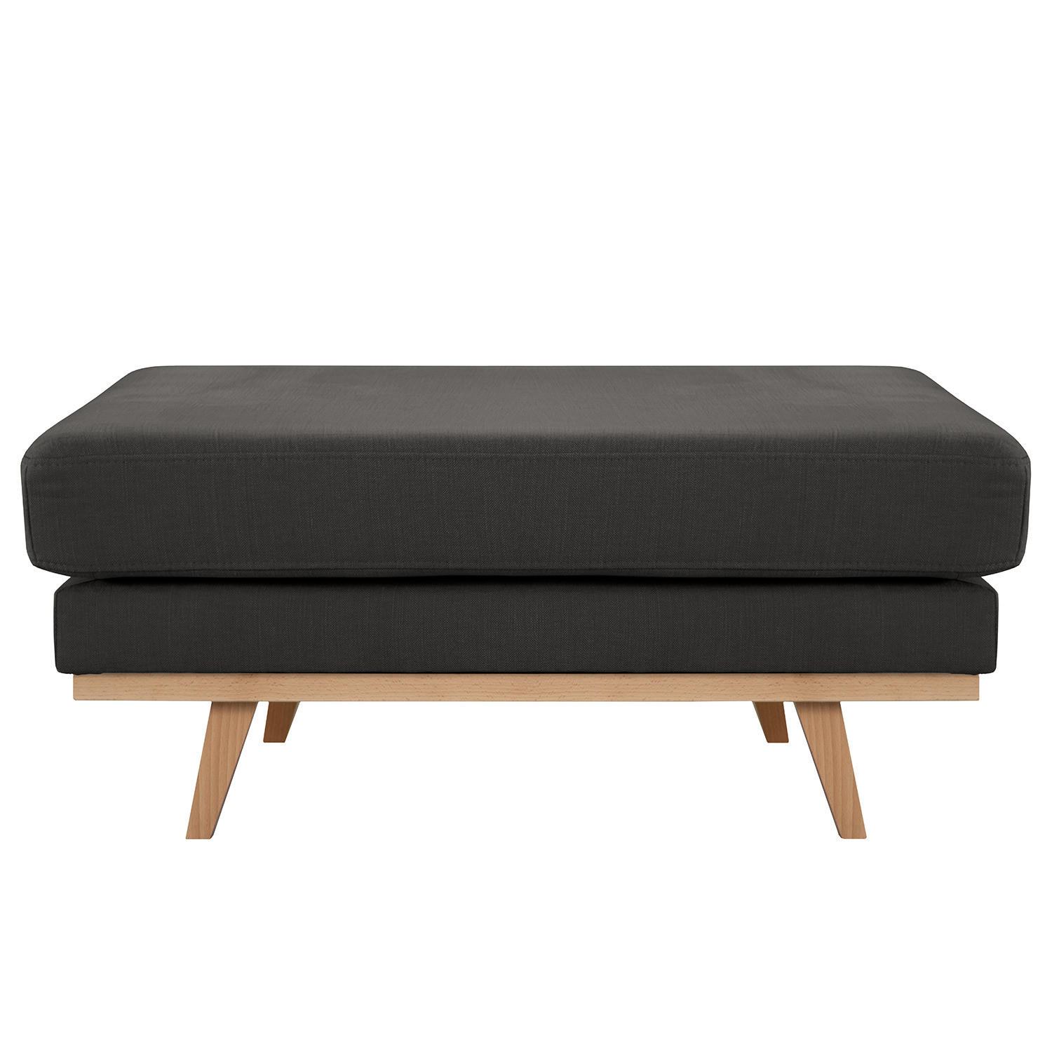 POLSTERHOCKER - Anthrazit/Buchefarben, Textil (85/43/60cm) - home24