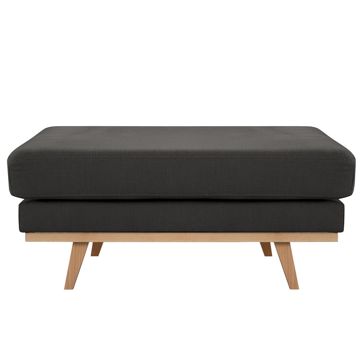 POLSTERHOCKER - Anthrazit/Buchefarben, Textil (85/43/60cm) - home24