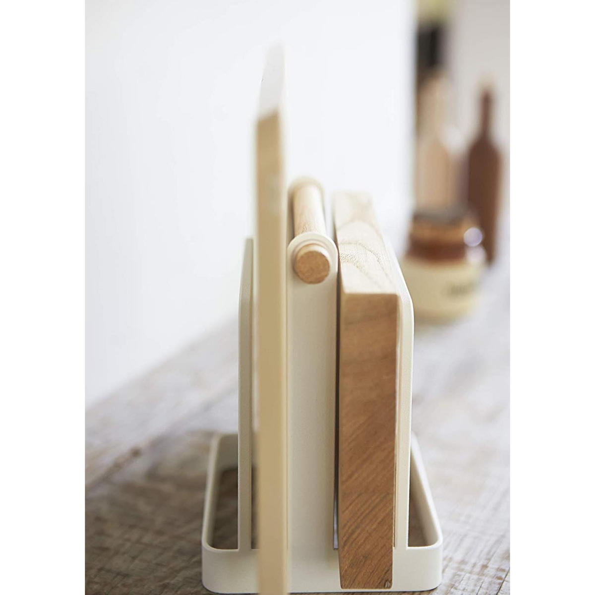 SCHNEIDEBRETTSTÄNDER Tosca 2422 weiß 16/14/11 cm - Weiß, Metall (10.5/16/12.2cm) - Yamazaki