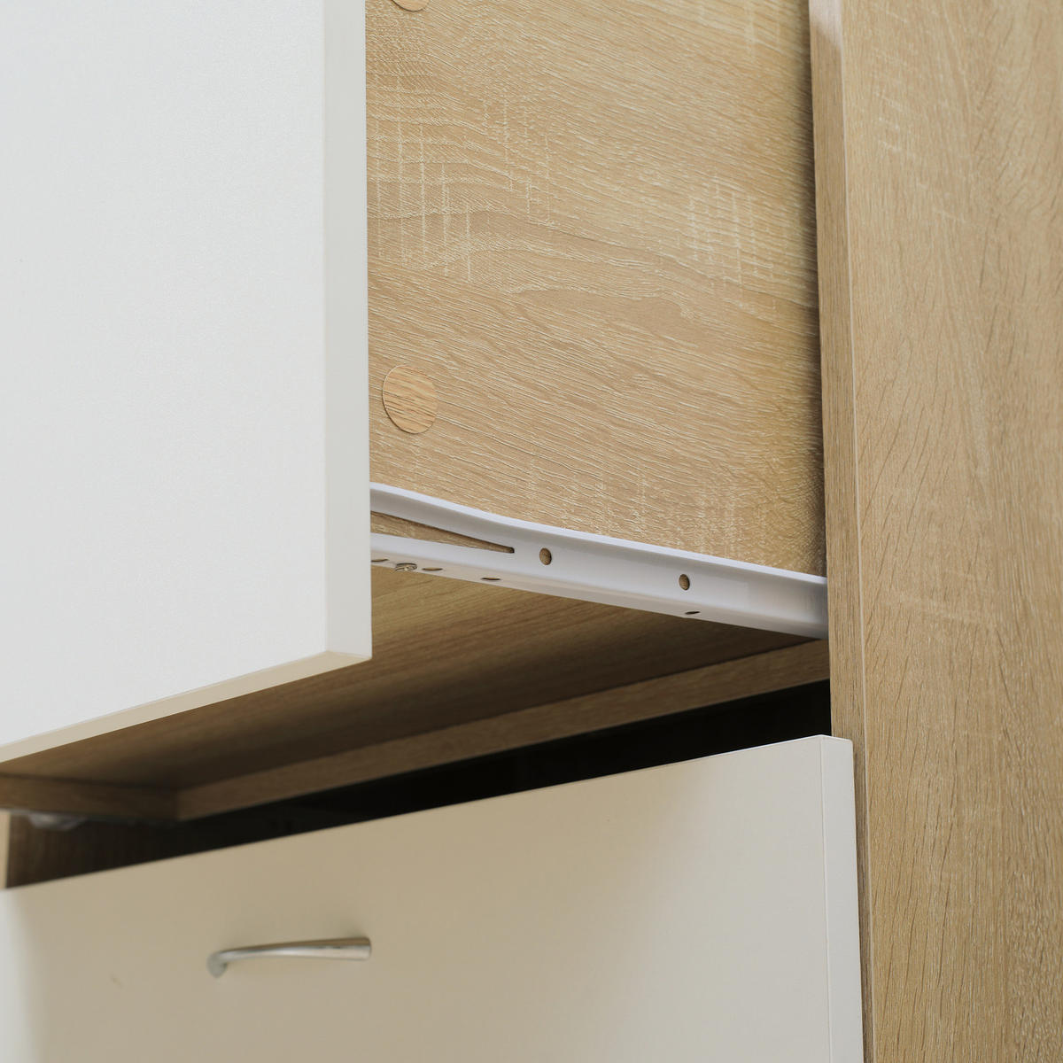 HIGHBOARD DE-11021 2 Schubladen Weiß - Weiß, Holzwerkstoff (38/168/60cm) - ComfortXL