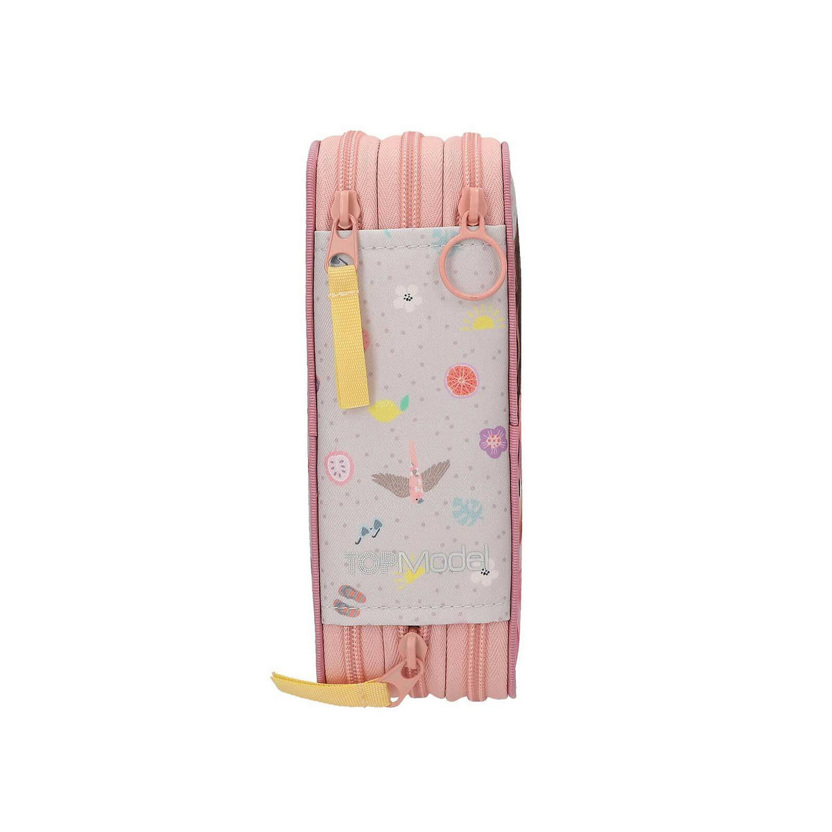 3-FACH FEDERTASCHE JUICY INKL. STIFTE TOPModel altrosa 7,5 x 13 x 20 cm - Altrosa, Kunststoff (13/20/7.5cm) - Depesche Germany