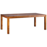 ESSTISCH Massivholz Rechteckig Zeitlos MUMBAI, Dunkelbraun 180x90x76 cm - Braun, Holz (90/180/76cm) - KADIMA DESIGN
