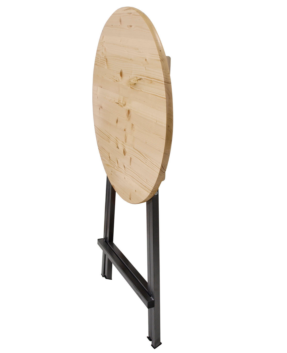 STEHTISCH Zülpich aus Metall + Holz (Nadelholz) 78cm - Braun, Metall (78/78/110.5cm) - TPFGarden