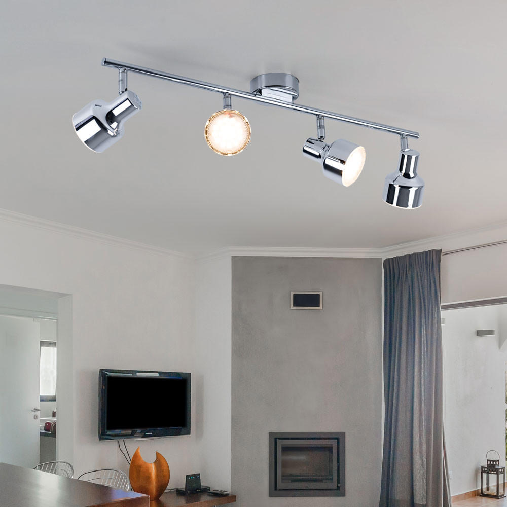 Thumbnail - Globo Lighting Led, Silber, Metall, 8x12x60 cm, Lampen & Leuchten, Innenbeleuchtung, Deckenleuchten