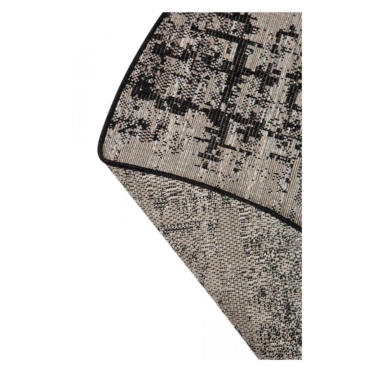 OUTDOOR-TEPPICH Catania 2 schwarz durchmesser 160 cm - Schwarz, Textil (160/160cm) - Vivaraise