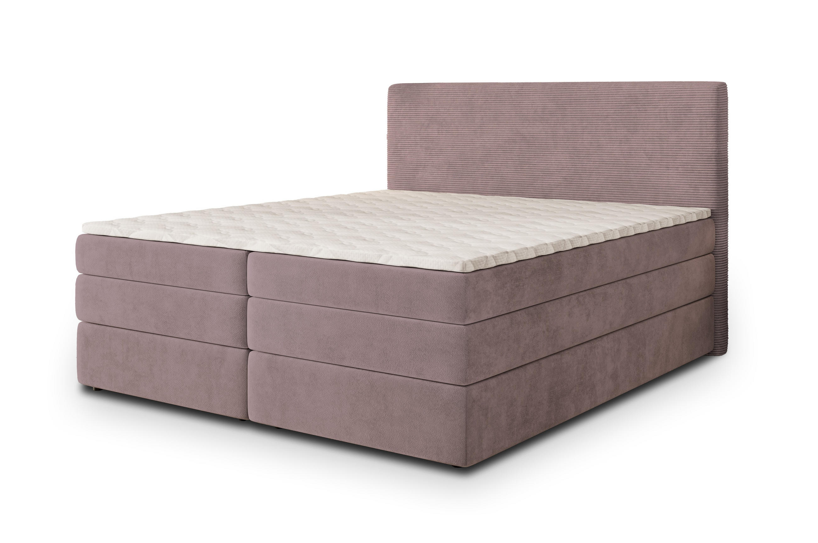 MASSENO POSTEL BOXSPRING MATERN 140x200 cm, s matrací a úložným prostorem, starorůžová