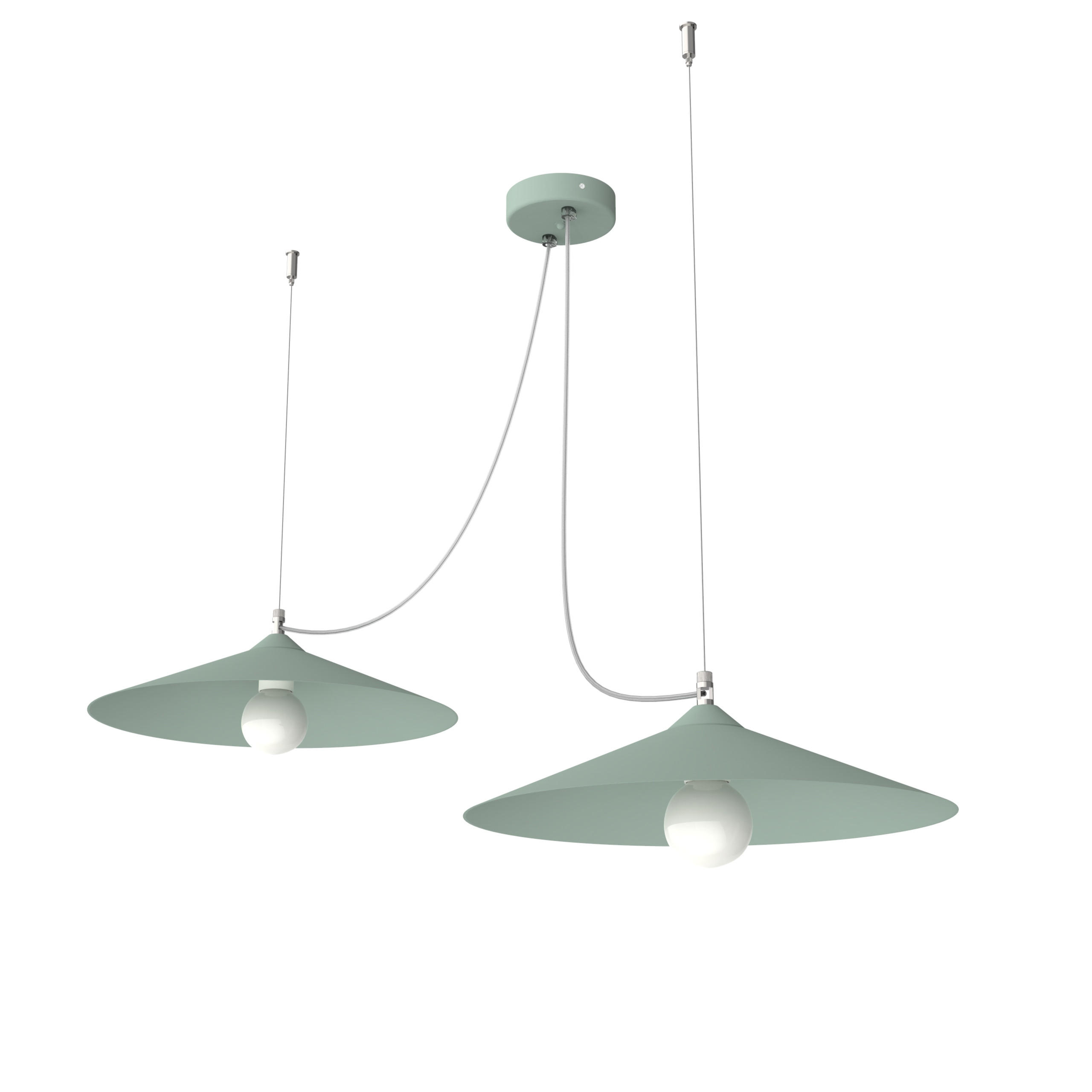 HÄNGELEUCHTE - Grün, Metall (40/40/9cm) - Lumicom