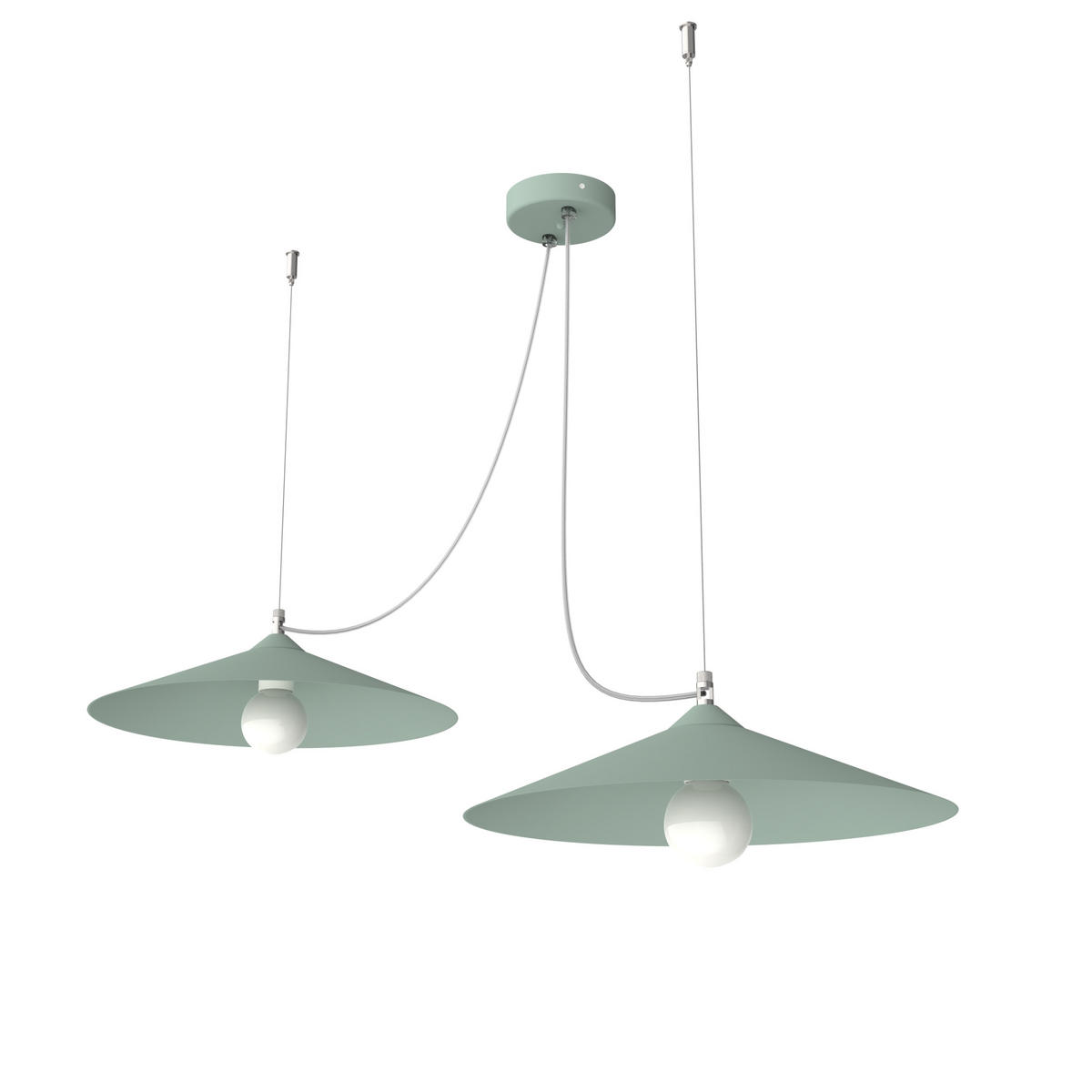 HÄNGELEUCHTE - Grün, Metall (40/40/9cm) - Lumicom