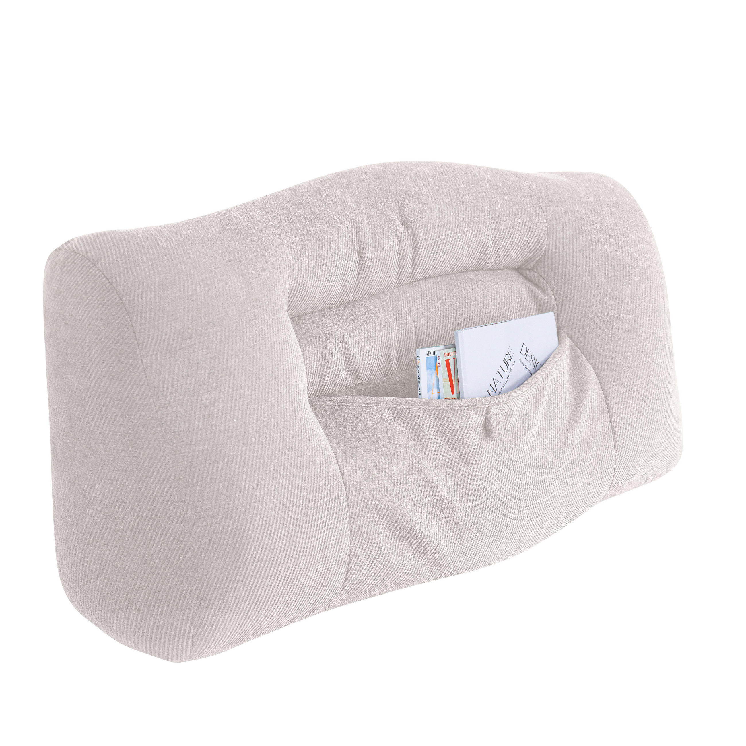 RÜCKENSTÜTZKISSEN für Sofa Bett Chenille 90cm Beige - Beige, Textil (90/22cm) - Vercart