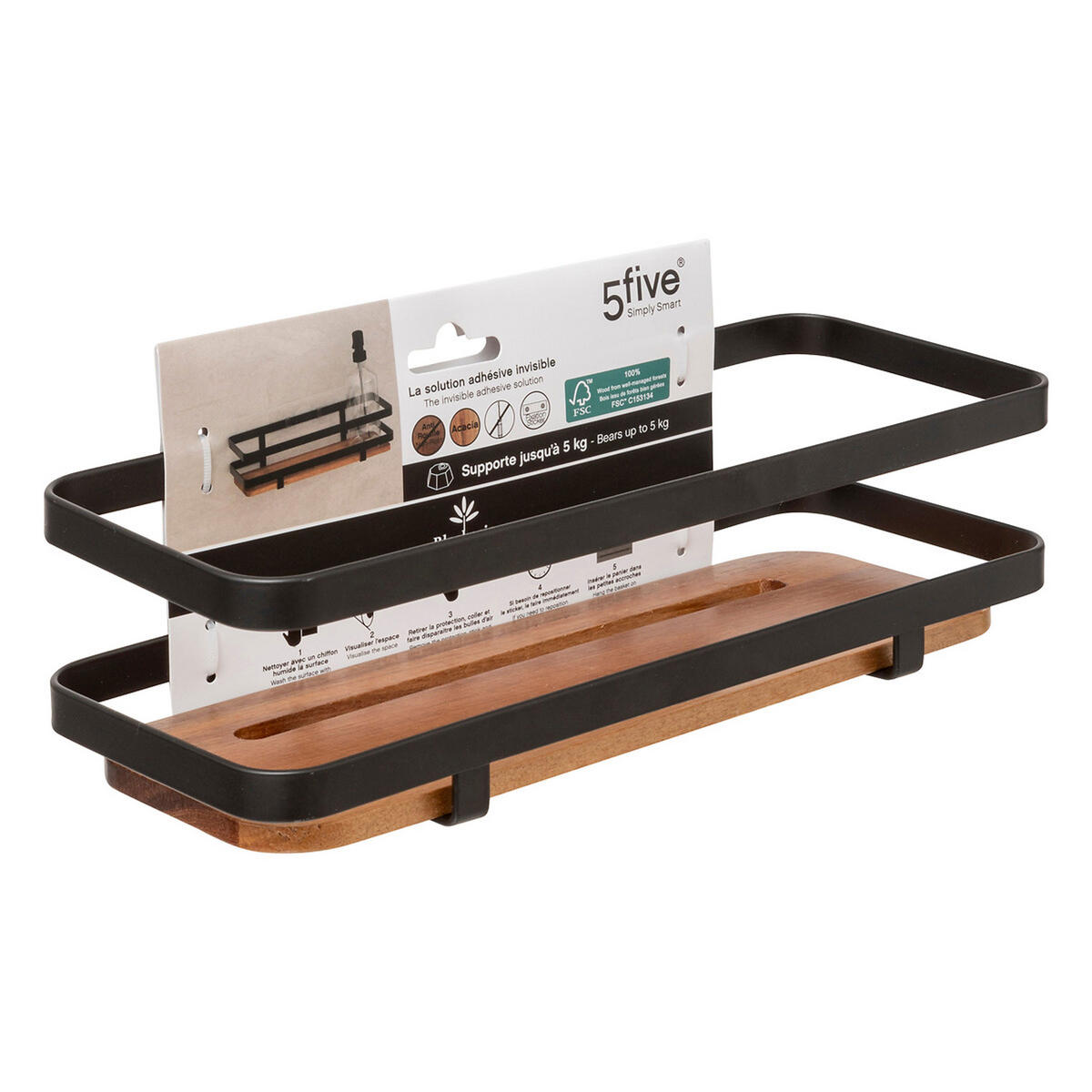 BADEZIMMERREGAL Blackacia, Akazienholz, 25.5 x 10 cm - Braun, Holz (10/8/25.5cm) - 5five Simply Smart